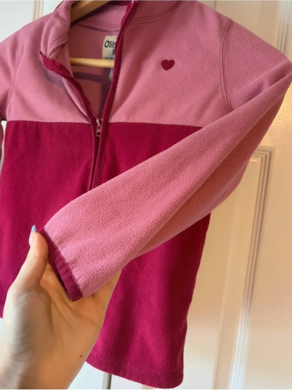 OshKosh B'gosh Two-Tone Pink Fleece Zip Hoodie